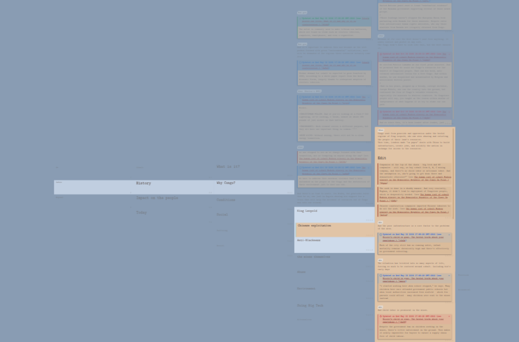 Lineage plugin.
Has blue background with rows of cards that form a tree organizational structure.
based on Gingko